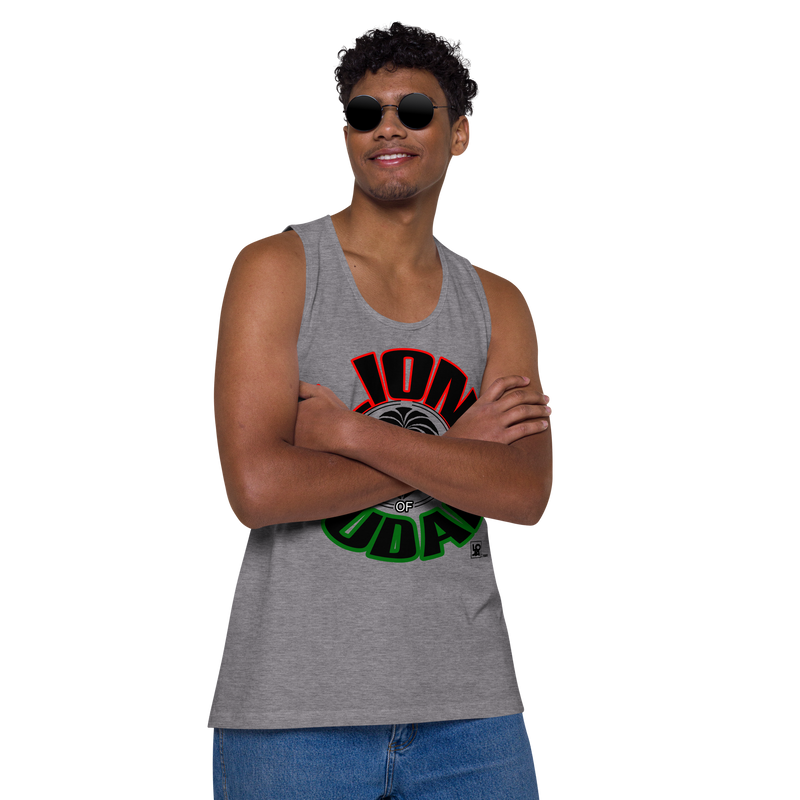 Lion Of Judah Design Men’s premium tank top