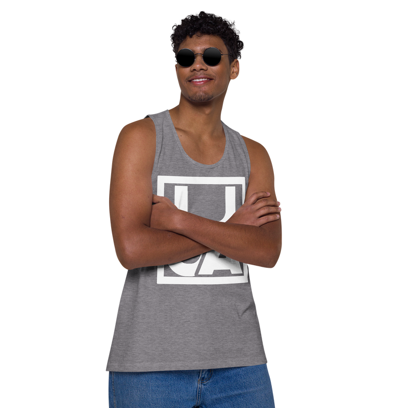 Lion Of Judah Apparel White new logo Men’s Premium Tank Top