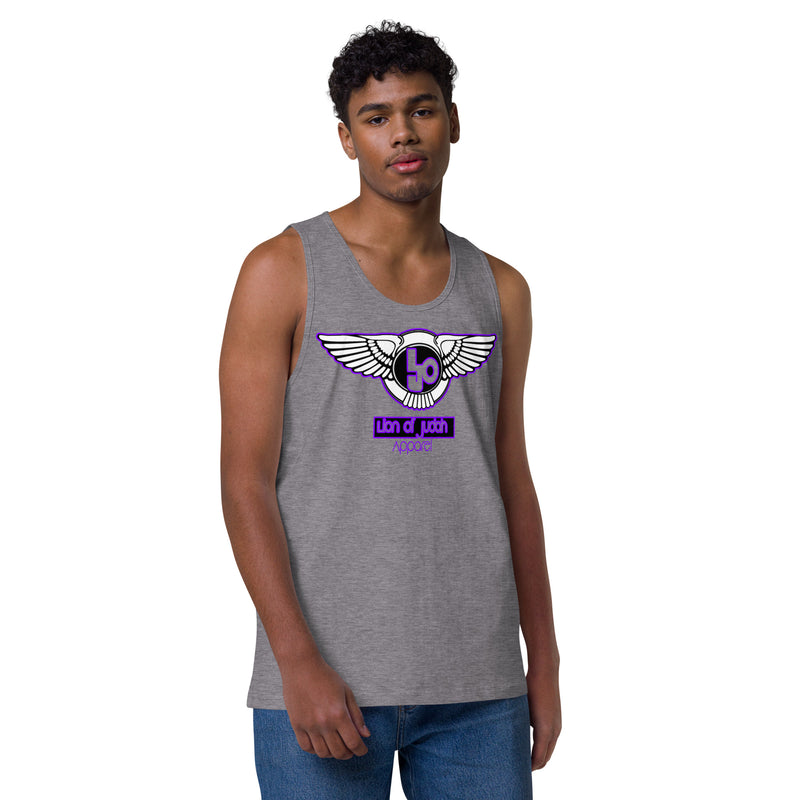 Lion Of Judah Purple Design logo Men’s premium tank top