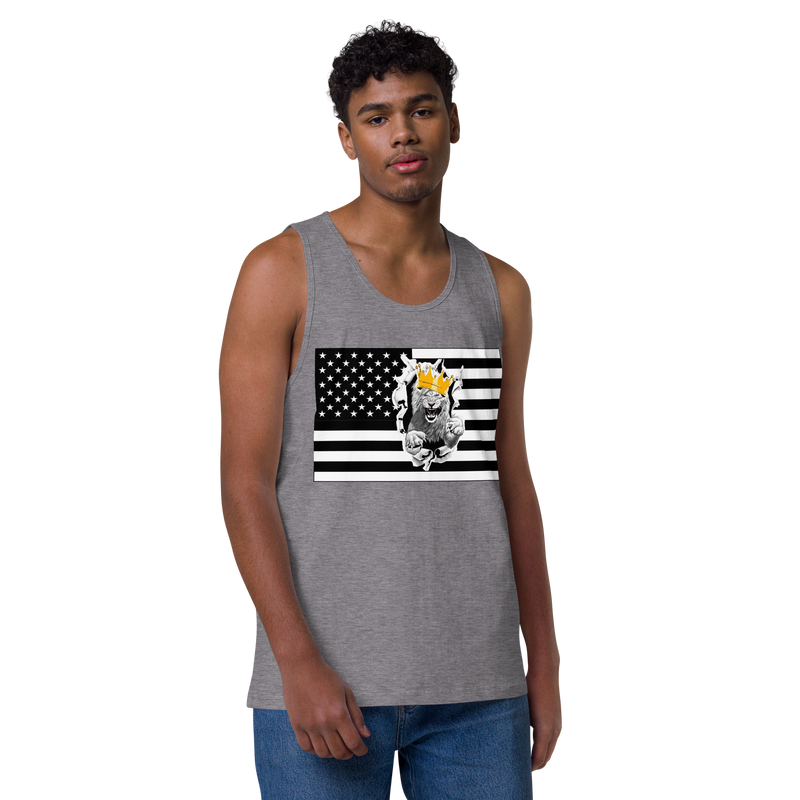 Lion Of Judah Flag Design Men’s premium tank top