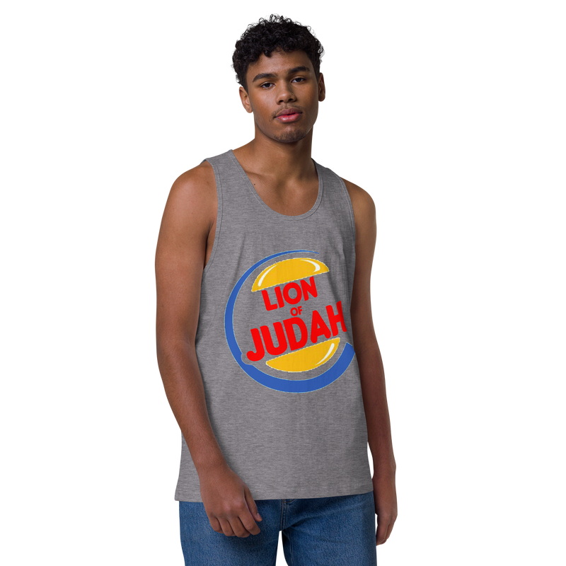 Lion Of Judah (BK) Burger King Spinoff Design Men’s premium tank top
