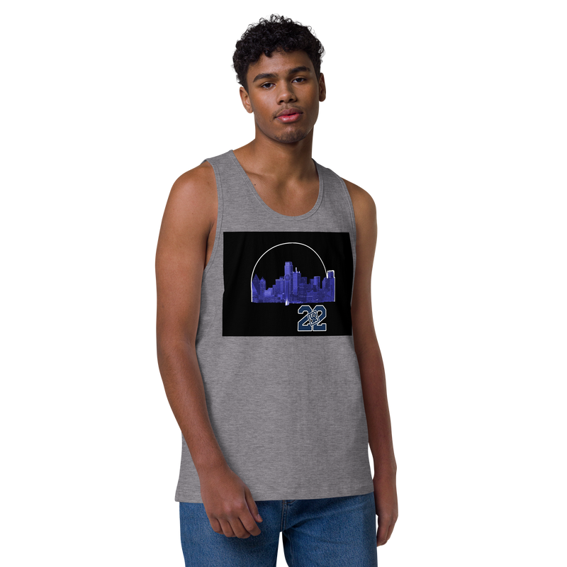 Dallas Texas Skyline Design Men’s premium tank top