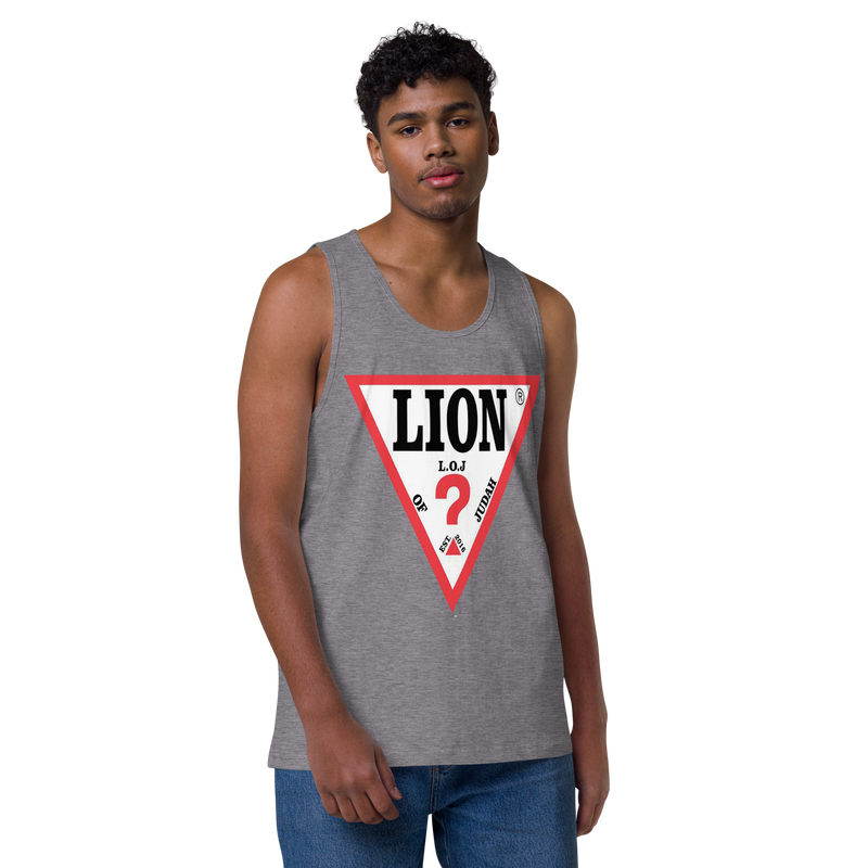Lion Of Judah Spinoff Of Guess Design Men’s premium tank top