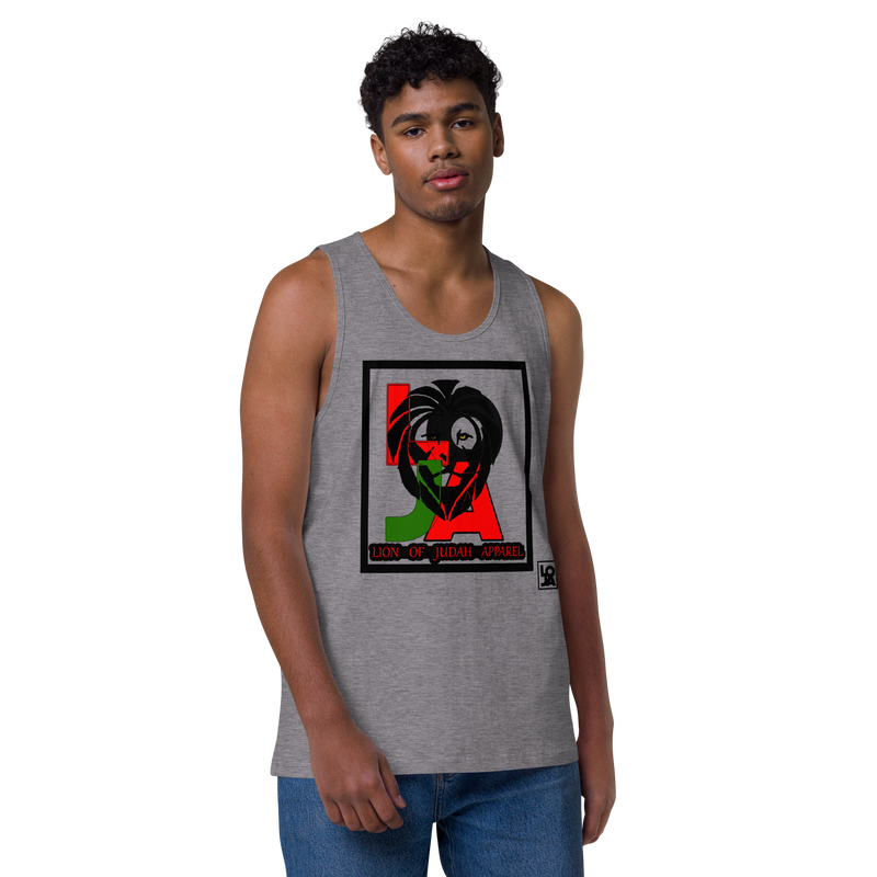 Lion Of Judah (L.O.J.A) Design Men’s Premium Tank Top