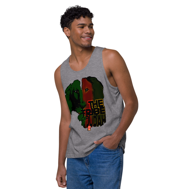 Tribe Of Judah Lion Design Men’s premium tank top