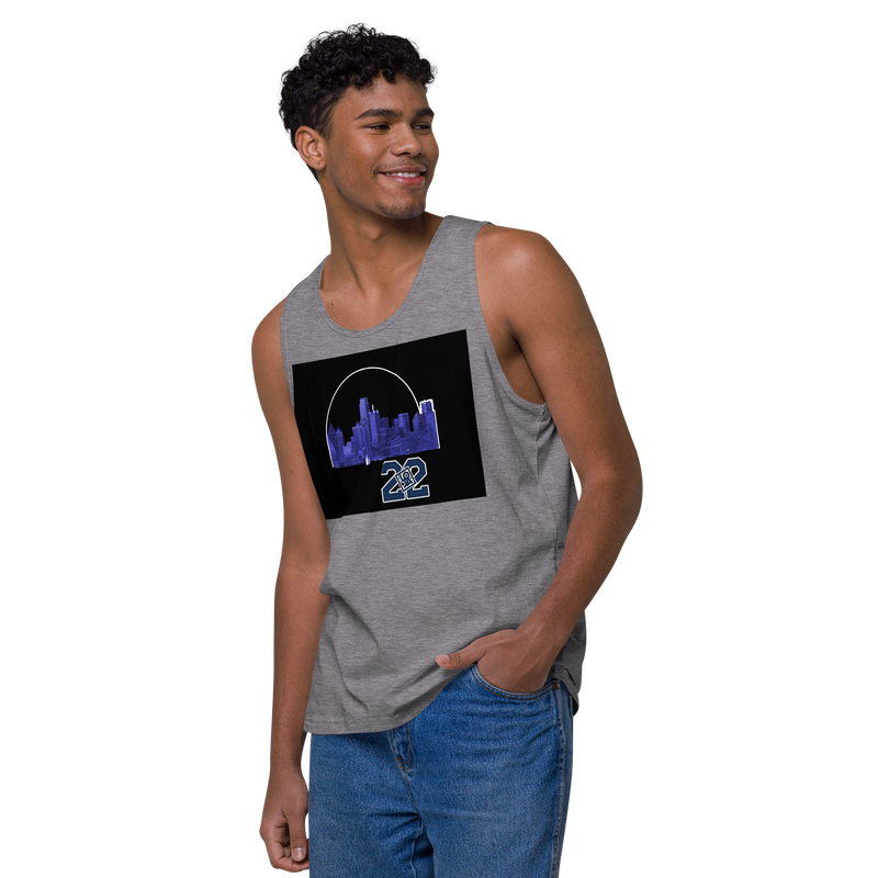 Dallas Texas Skyline Design Men’s premium tank top