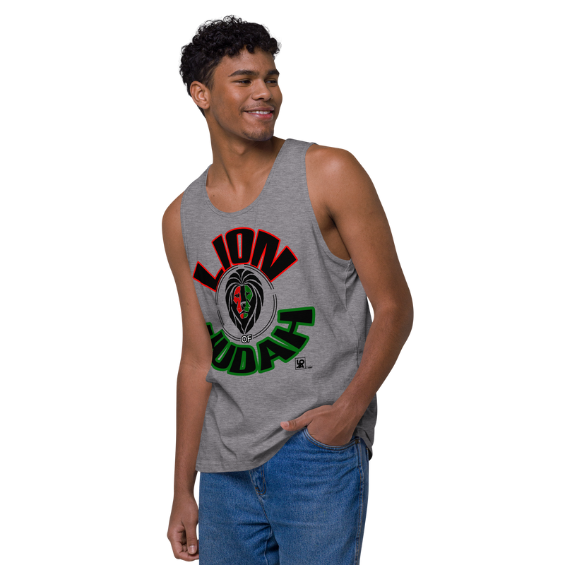 Lion Of Judah Design Men’s premium tank top