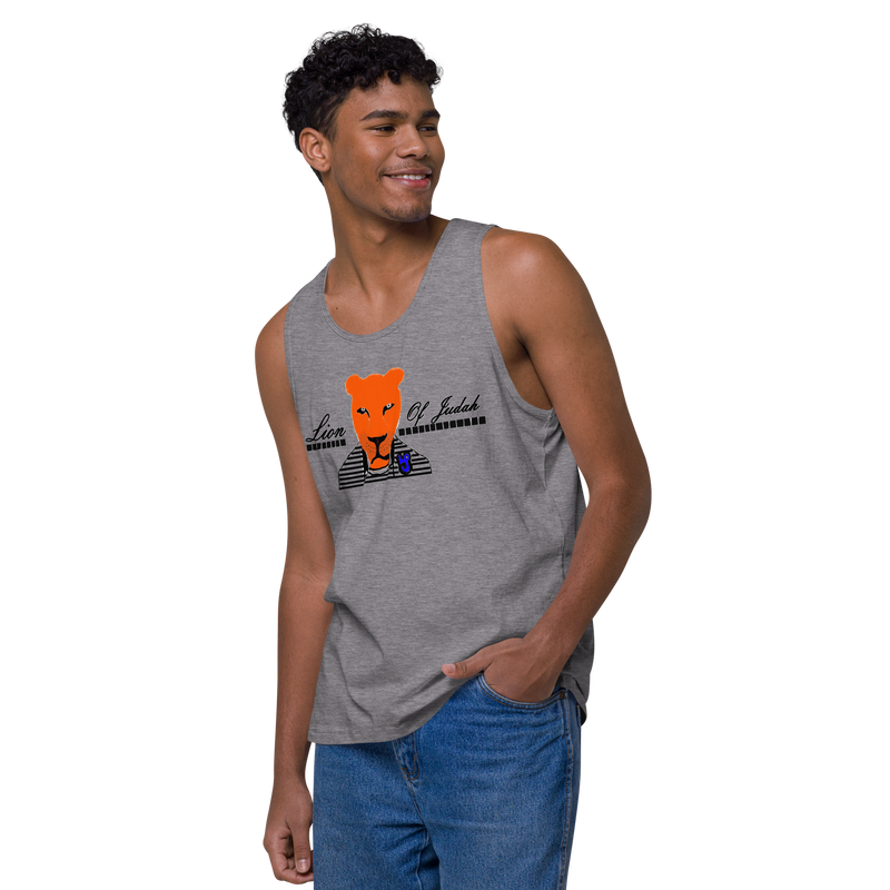 Lion Of Judah Men’s premium tank top