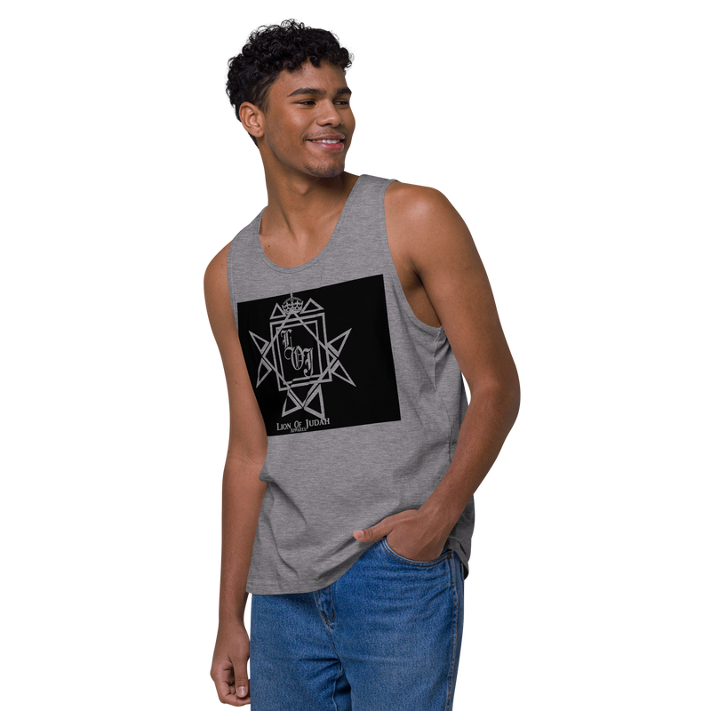 Lion Of Judah Design Men’s premium tank top