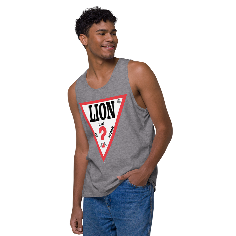 Lion Of Judah Spinoff Of Guess Design Men’s premium tank top