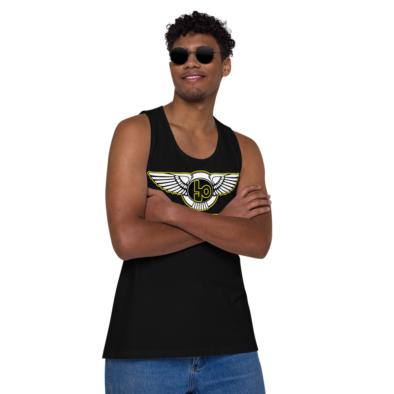 Lion Of Judah Yellow Design logo Men’s premium tank top
