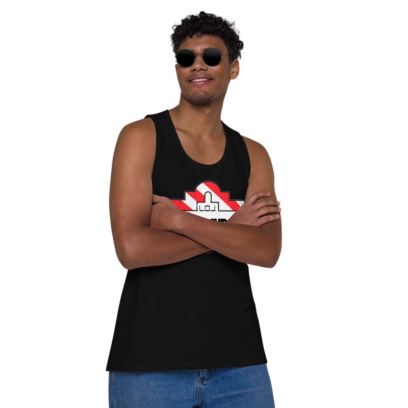 Lion Of Judah Friday Wordplay Spinoff Design Men’s premium tank top