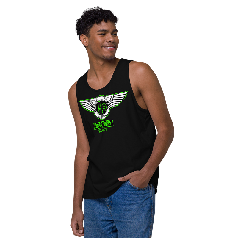 Lion Of Judah Green Design logo Men’s premium tank top