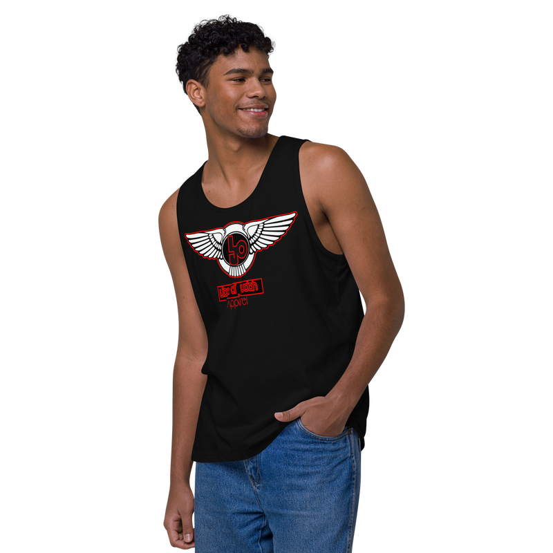 Lion Of Judah Red Design logo Men’s premium tank top