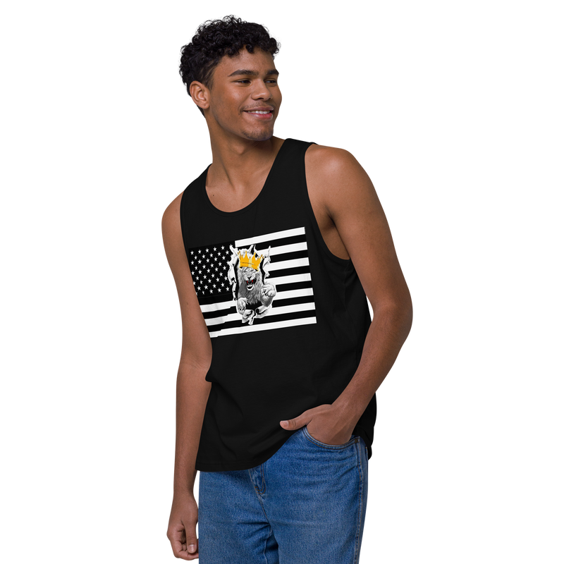 Lion Of Judah Flag Design Men’s premium tank top
