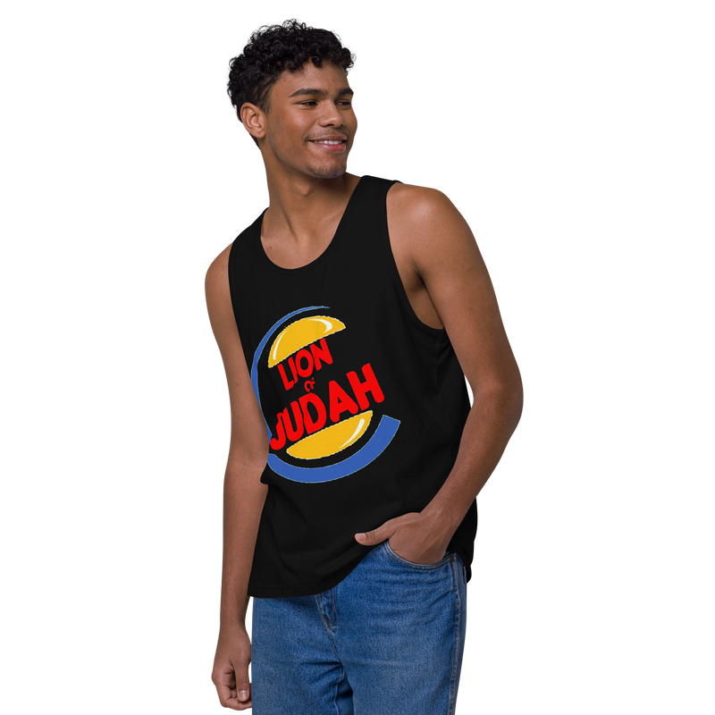 Lion Of Judah (BK) Burger King Spinoff Design Men’s premium tank top