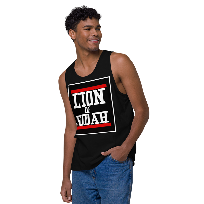 Lion of Judah logo Design Men’s premium tank top