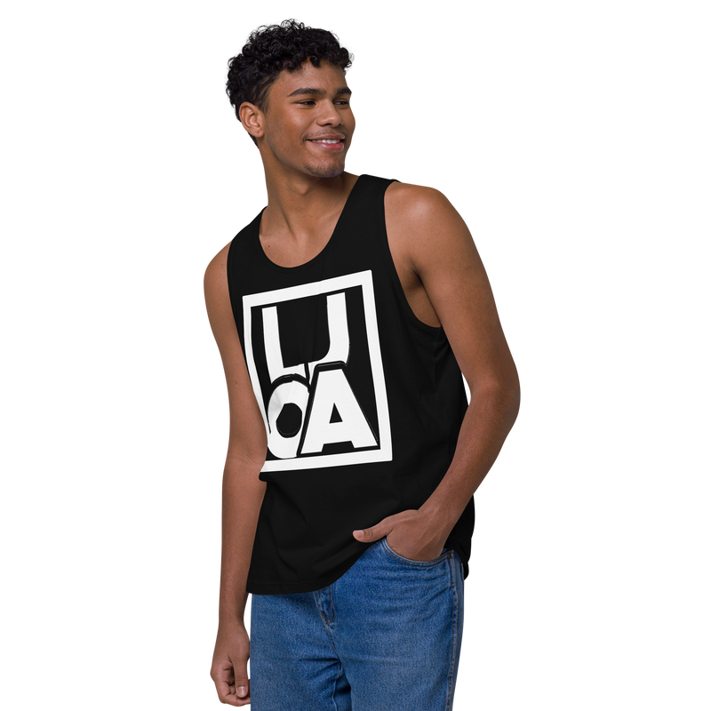 Lion Of Judah Apparel White new logo Men’s Premium Tank Top