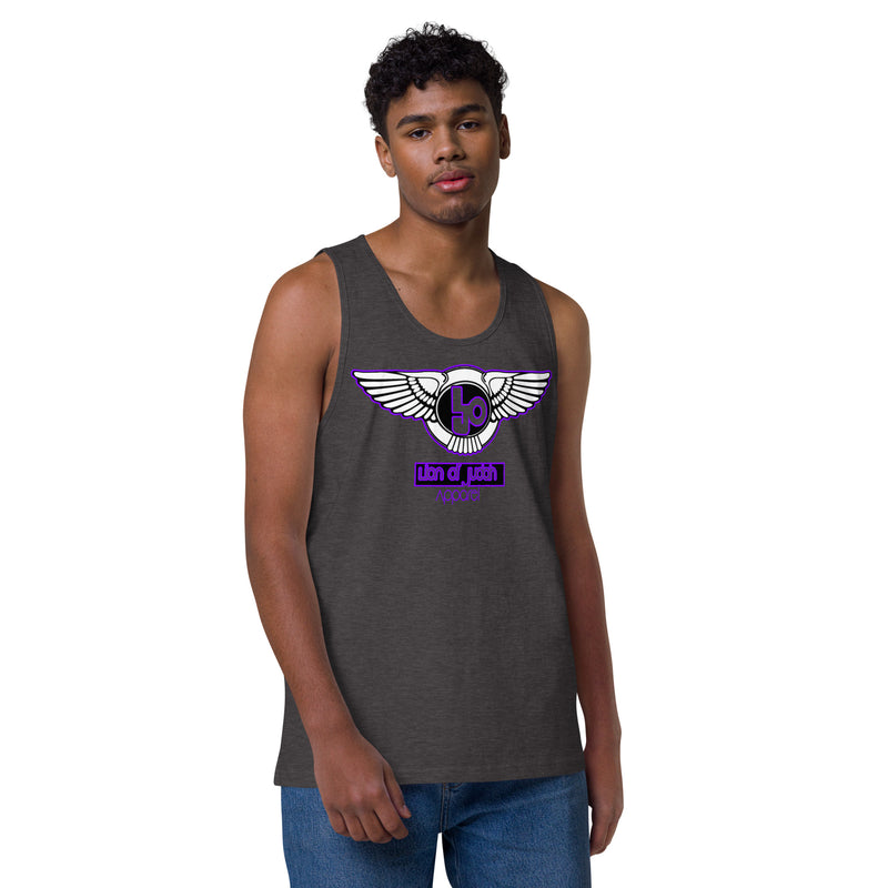 Lion Of Judah Purple Design logo Men’s premium tank top