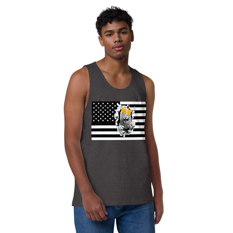 Lion Of Judah Flag Design Men’s premium tank top