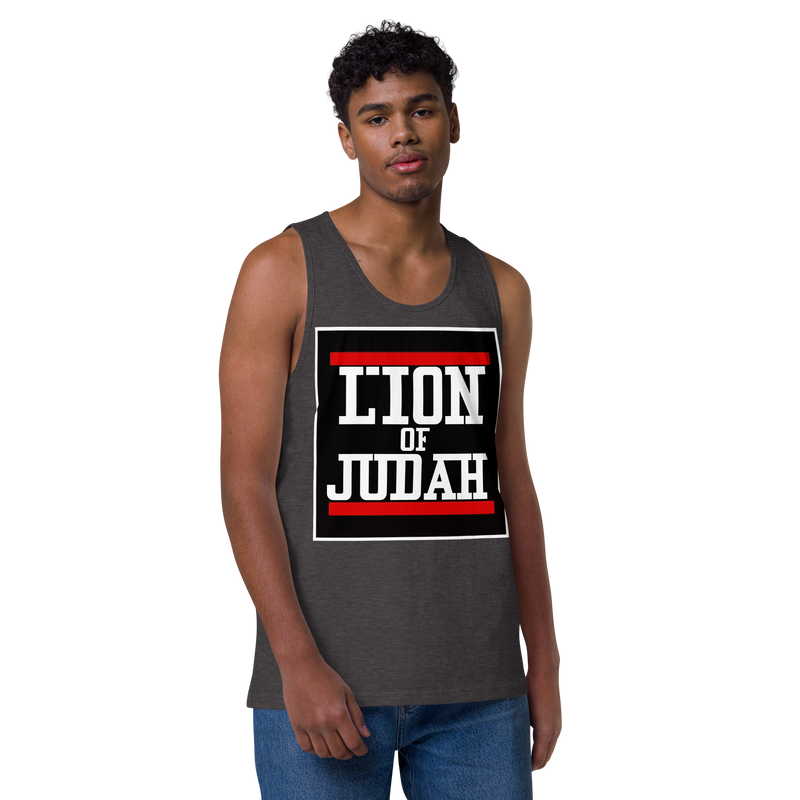 Lion of Judah logo Design Men’s premium tank top
