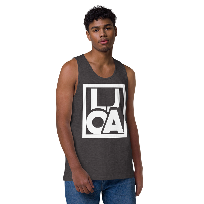 Lion Of Judah Apparel White new logo Men’s Premium Tank Top