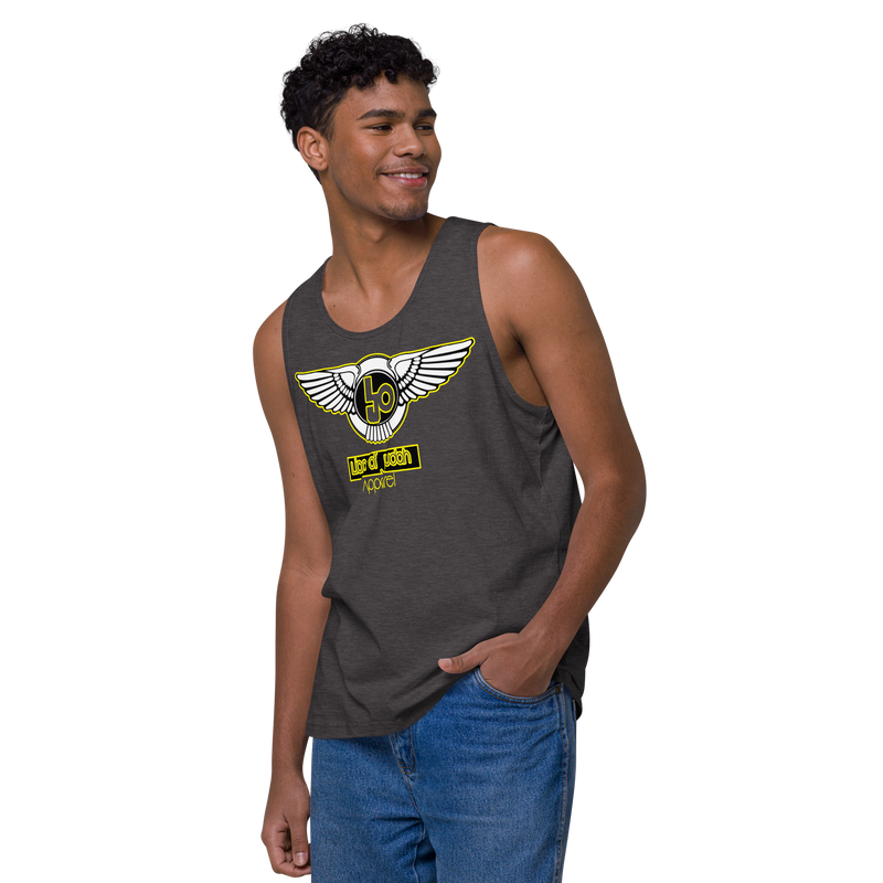 Lion Of Judah Yellow Design logo Men’s premium tank top
