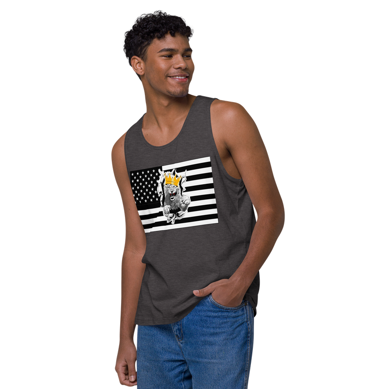 Lion Of Judah Flag Design Men’s premium tank top