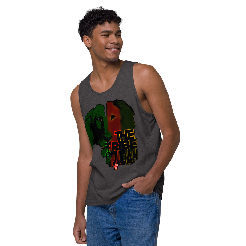 Tribe Of Judah Lion Design Men’s premium tank top