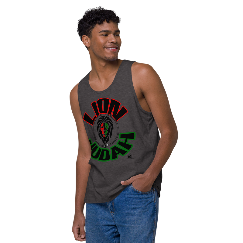 Lion Of Judah Design Men’s premium tank top