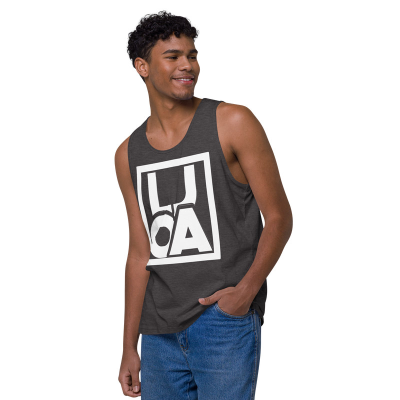 Lion Of Judah Apparel White new logo Men’s Premium Tank Top