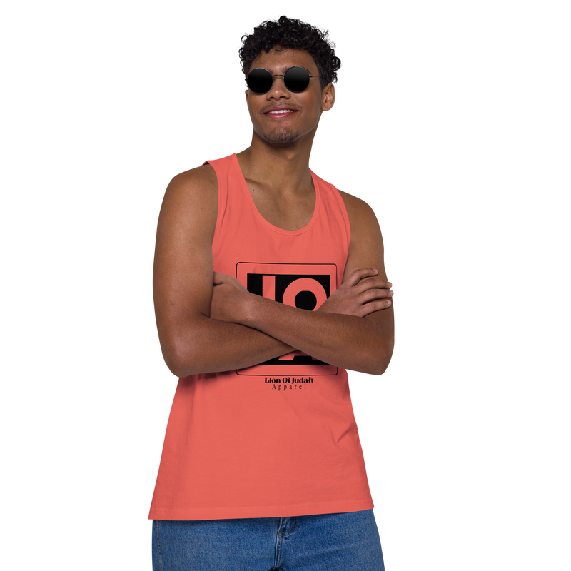 Lion Of Judah Apparel Black Design logo Men’s premium tank top