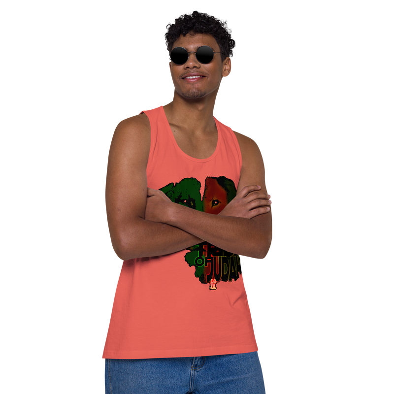 Tribe Of Judah Lion Design Men’s premium tank top