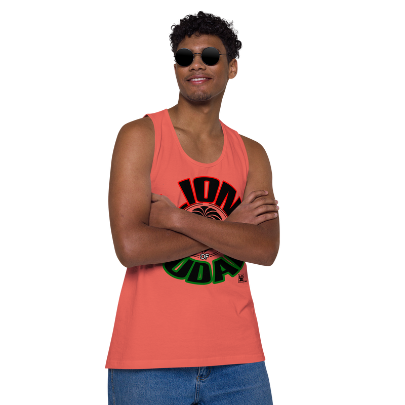 Lion Of Judah Design Men’s premium tank top