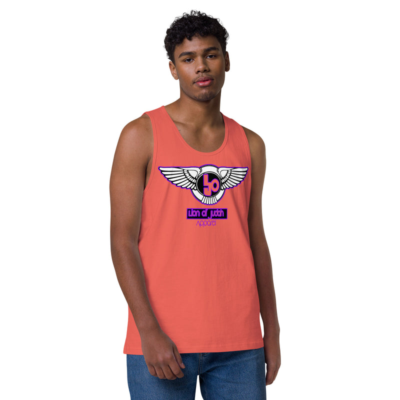 Lion Of Judah Purple Design logo Men’s premium tank top