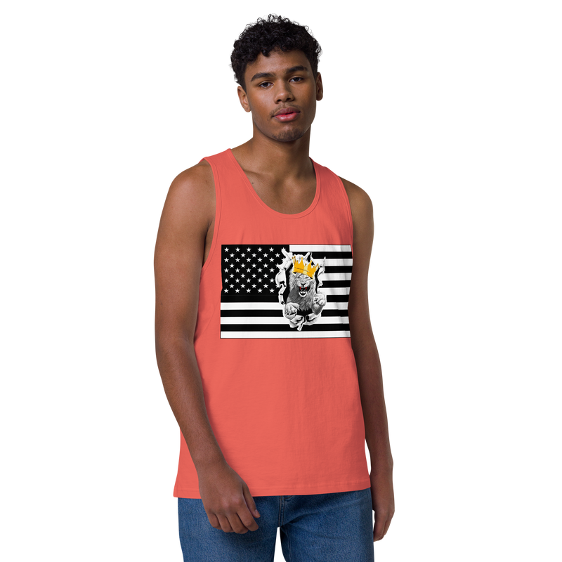 Lion Of Judah Flag Design Men’s premium tank top
