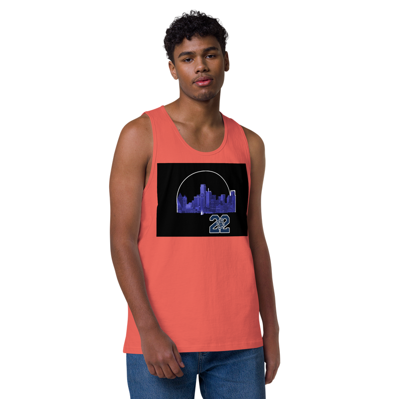 Dallas Texas Skyline Design Men’s premium tank top