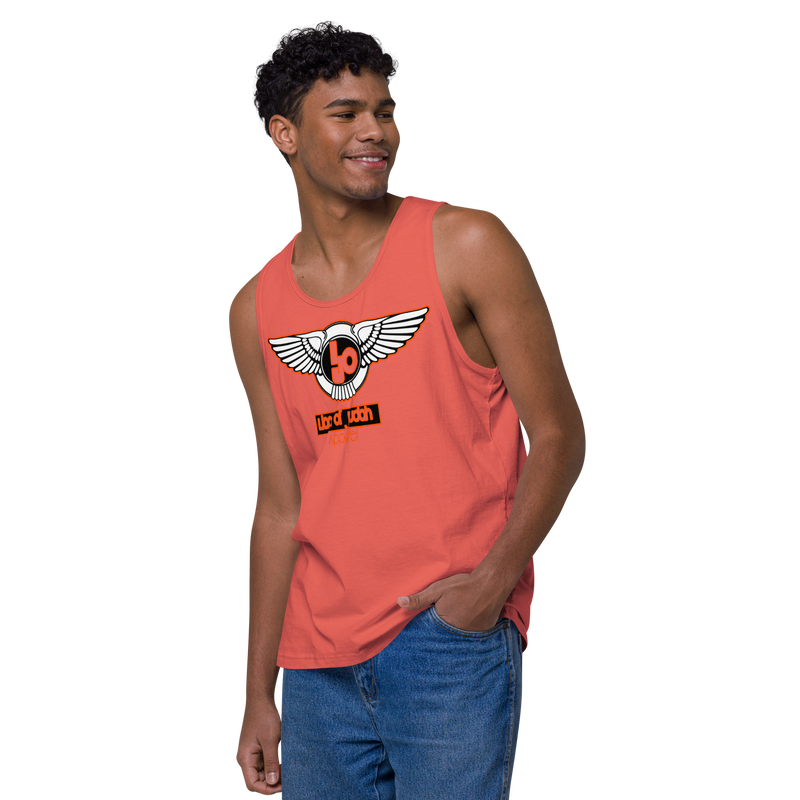 Lion Of Judah Orange Design logo Men’s premium tank top
