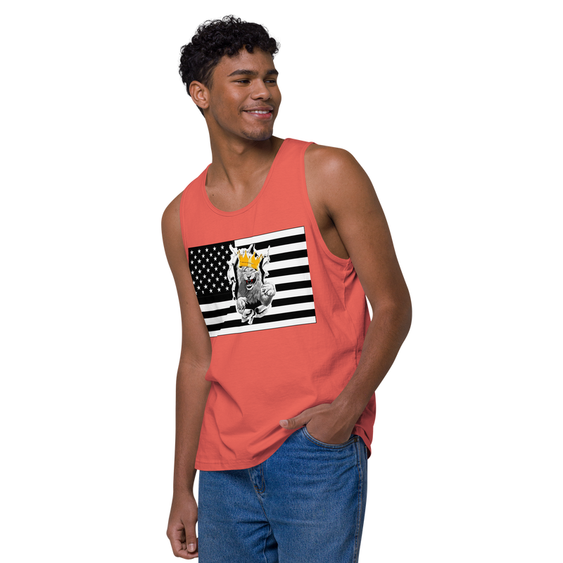 Lion Of Judah Flag Design Men’s premium tank top