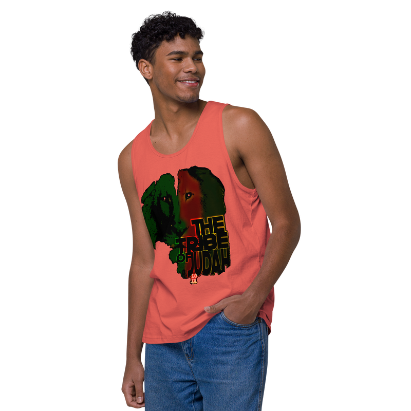 Tribe Of Judah Lion Design Men’s premium tank top
