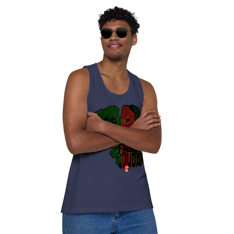 Tribe Of Judah Lion Design Men’s premium tank top