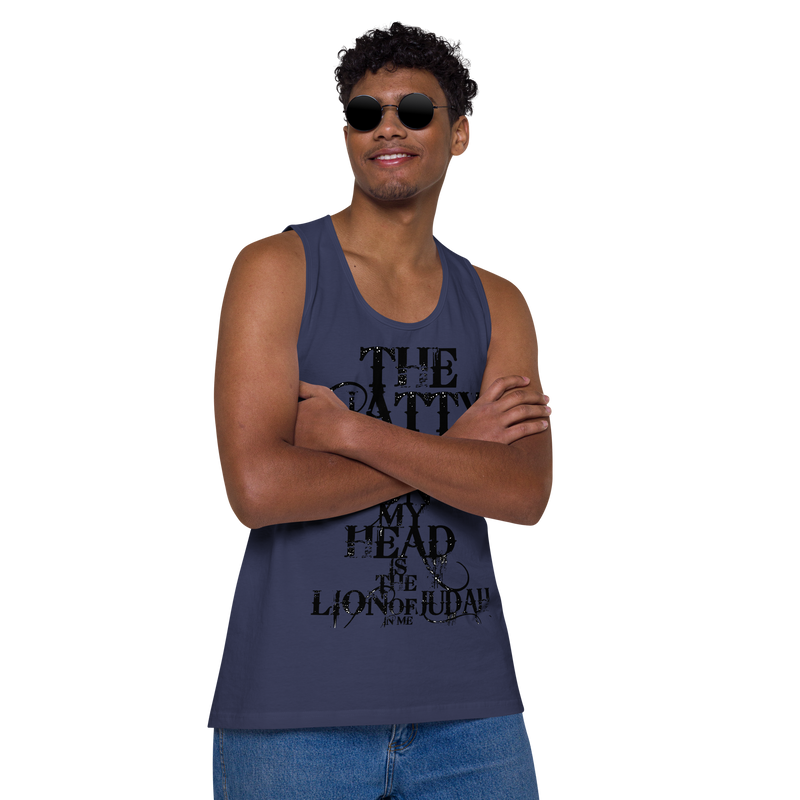 From The Natty Dreadz on my head Lion Of Judah is in me! Men’s premium tank top