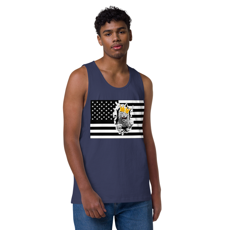 Lion Of Judah Flag Design Men’s premium tank top