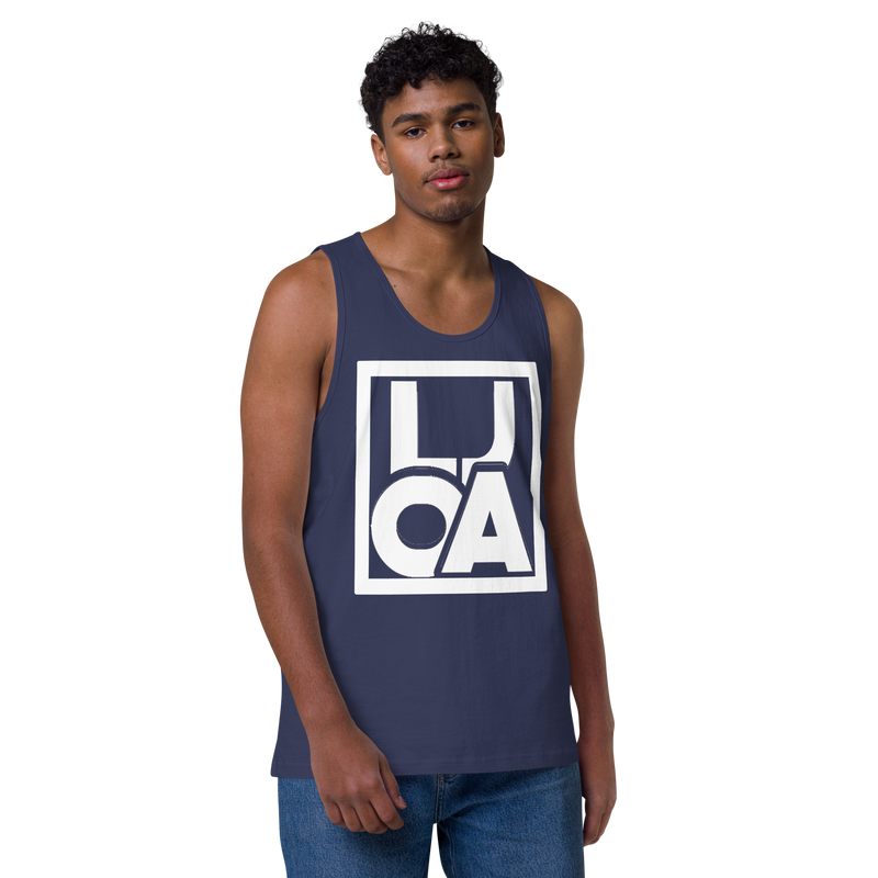 Lion Of Judah Apparel White new logo Men’s Premium Tank Top