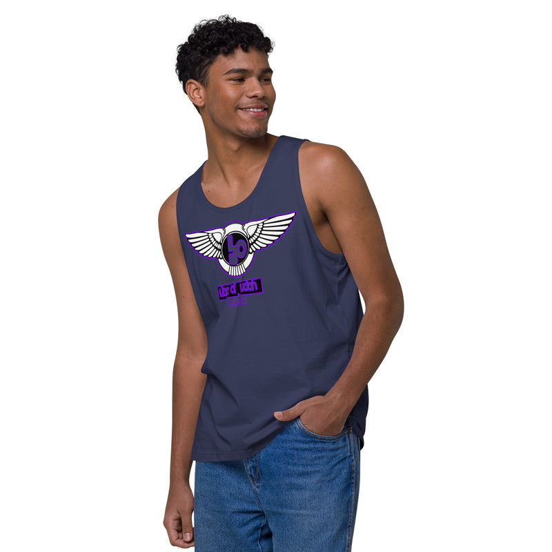 Lion Of Judah Purple Design logo Men’s premium tank top