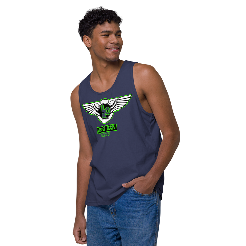 Lion Of Judah Green Design logo Men’s premium tank top