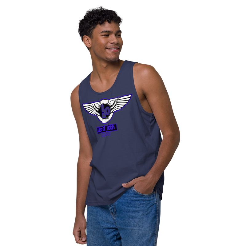 Lion Of Judah Blue Design logo Men’s premium tank top