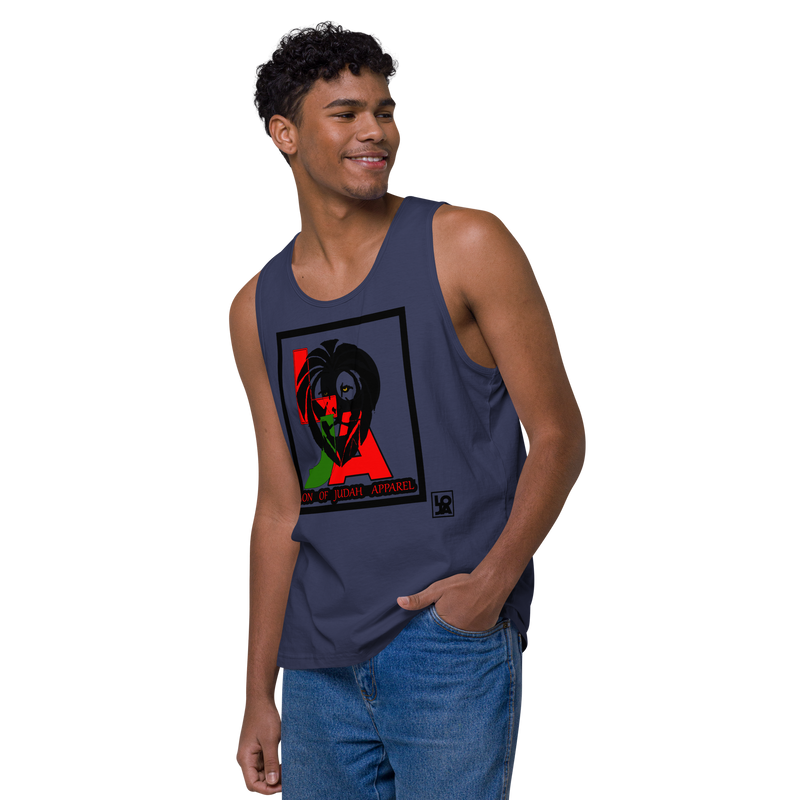 Lion Of Judah (L.O.J.A) Design Men’s Premium Tank Top