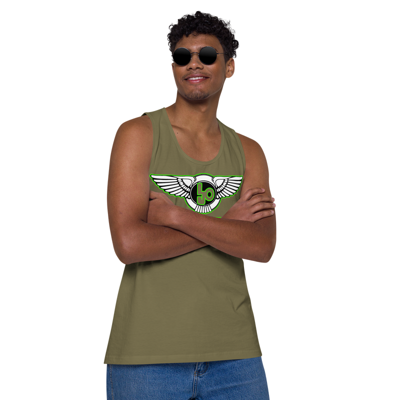 Lion Of Judah Green Design logo Men’s premium tank top