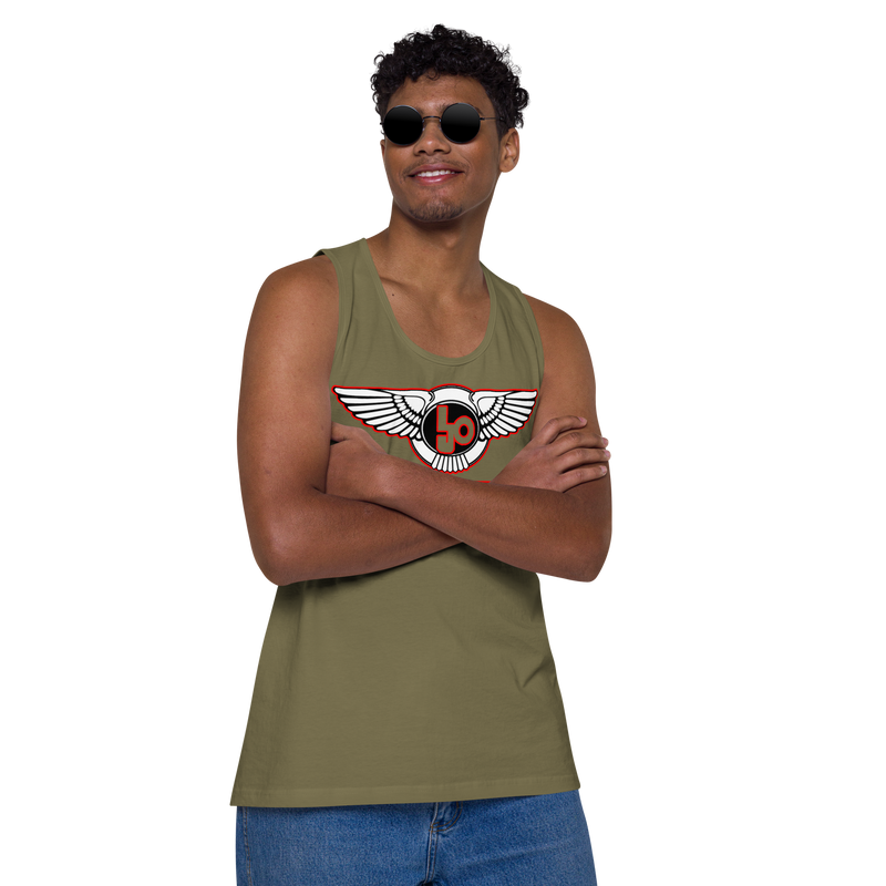 Lion Of Judah Red Design logo Men’s premium tank top